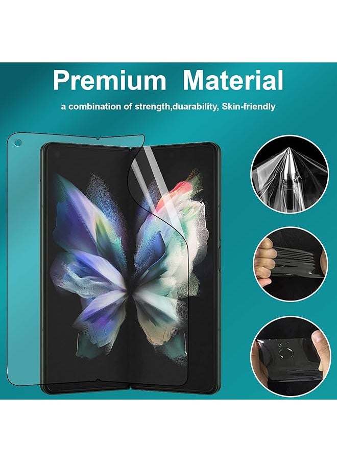 erorex - Screen Protector For Samsung Galaxy Z Fold 4 5G Full Coverage Hd Clear Film Anti Bubble Touch Sensitive Easy Install Anti Scratch Soft Protective（3 Set） - Image 1