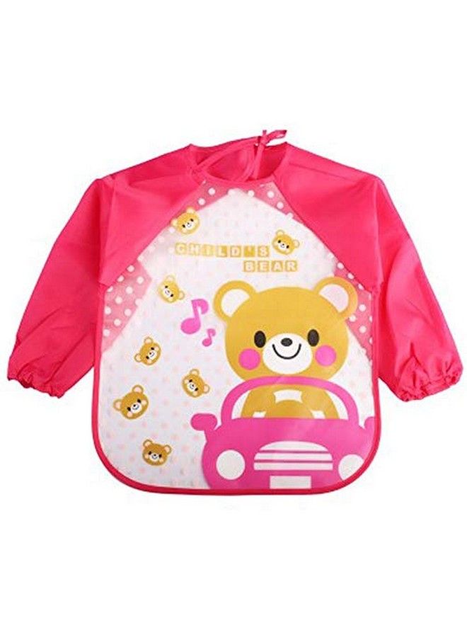 FOK Full Sleeves Washable Waterproof Bib For Babies And Kidsred Set Of 1 - Image 1