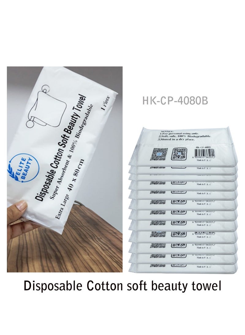 Elite Beauty towel Disposable Cotton soft  40 X 80 CM 50 PCS /PACK 20PACKS/CTN HK-CP-4080B - Image 2