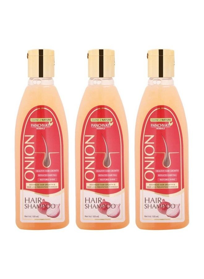 Panchvati Onion Hair Shampoo Onion Olive Oil Aloe Vera Rosemary & Honey Mix Shampoo (100Ml X 3 Pack Of 3)  - Image 2