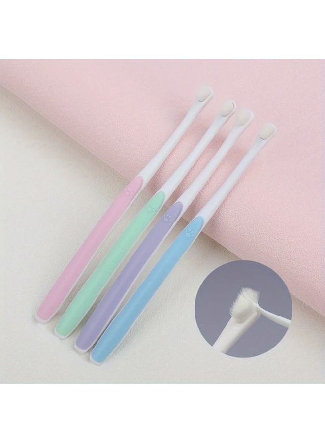 Purple Pet Toothbrush For Dogs Soft Bristles Long Handle Dental Care Puppy Adult - Image 2