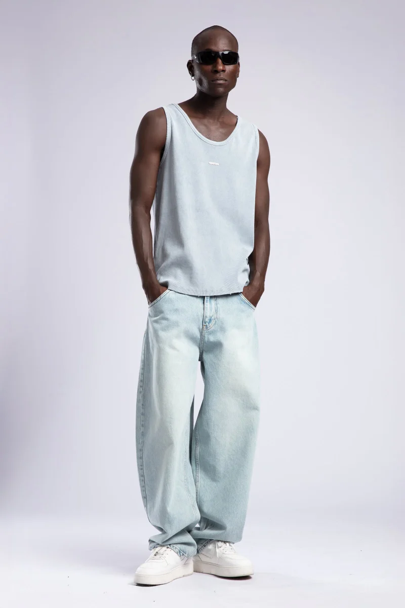 Catch Tank Top with Metal Logo Detail