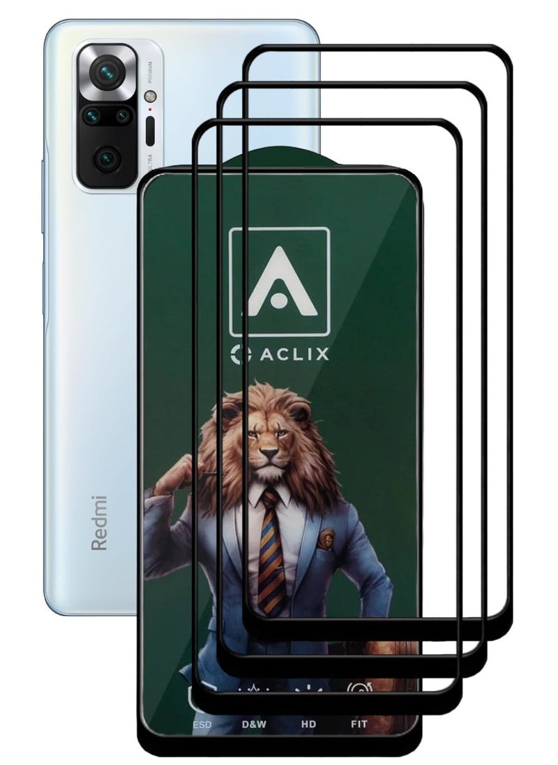ACLIX 3 Pieces Antistatic ESD Dustproof Premium Quality High Definition Tempered Glass Screen Protector Designed For Xiaomi Redmi Note 10 Pro - Image 1