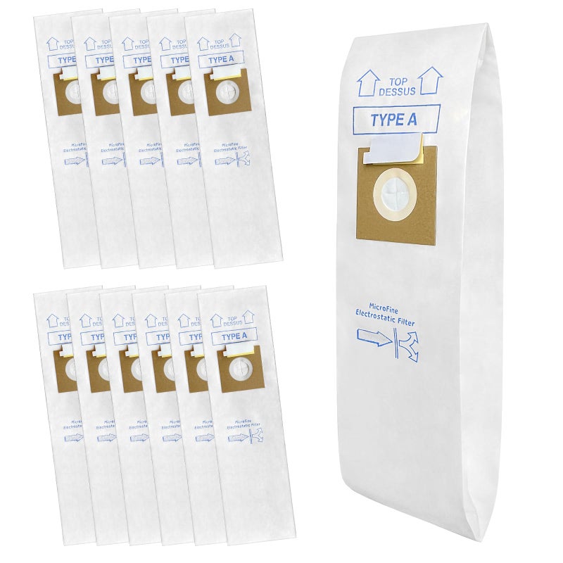 Kerneed 12 Pack Type A Vacuum Bags Replacement for Hoover Convertible, Decade 80, Concept One, Concept Two Upright Vacuum Cleaners, Replace Part 4010001A, 4010100A, 4010324A - Image 1