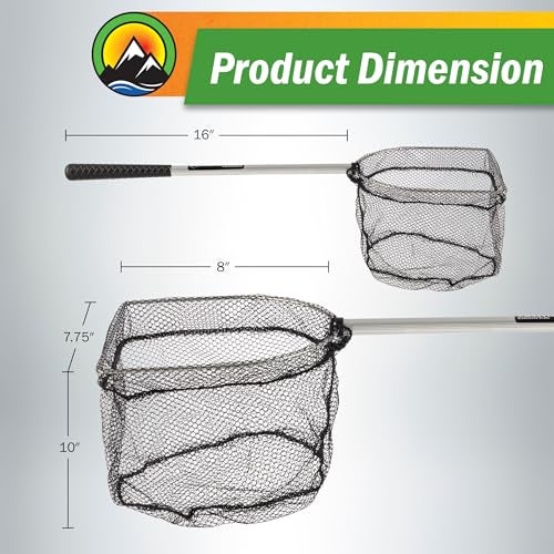 Wakeman 8-Inch Fishing Net - Lightweight Aluminum, Steel, and Nylon Bait Net for Catch and Release or Sport Fishing in Salt and Freshwater by Wakeman - Image 3
