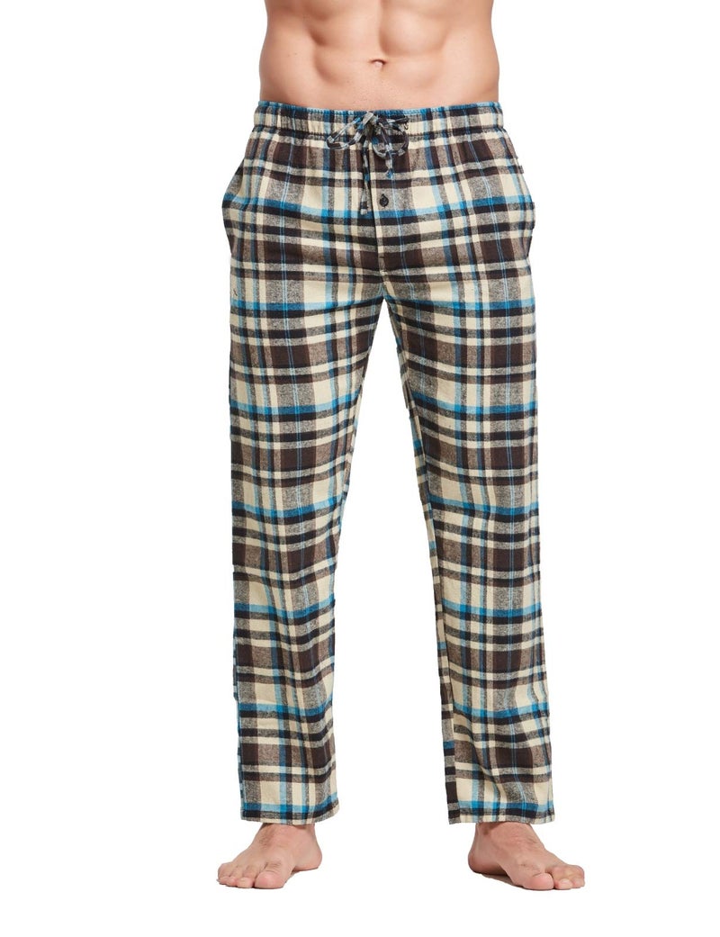 CYZ Men's 100% Cotton Premium Super Soft Flannel Plaid Pajama/Louge Pants-F1511070-XL - Image 1