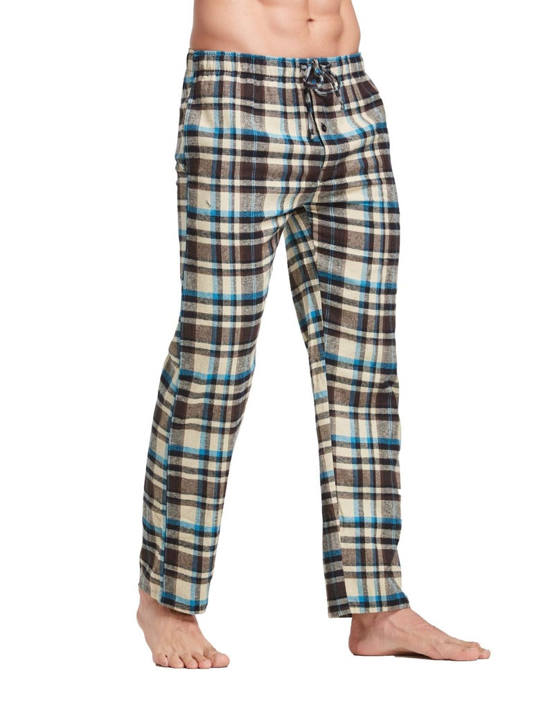 CYZ Men's 100% Cotton Premium Super Soft Flannel Plaid Pajama/Louge Pants-F1511070-XL - Image 3