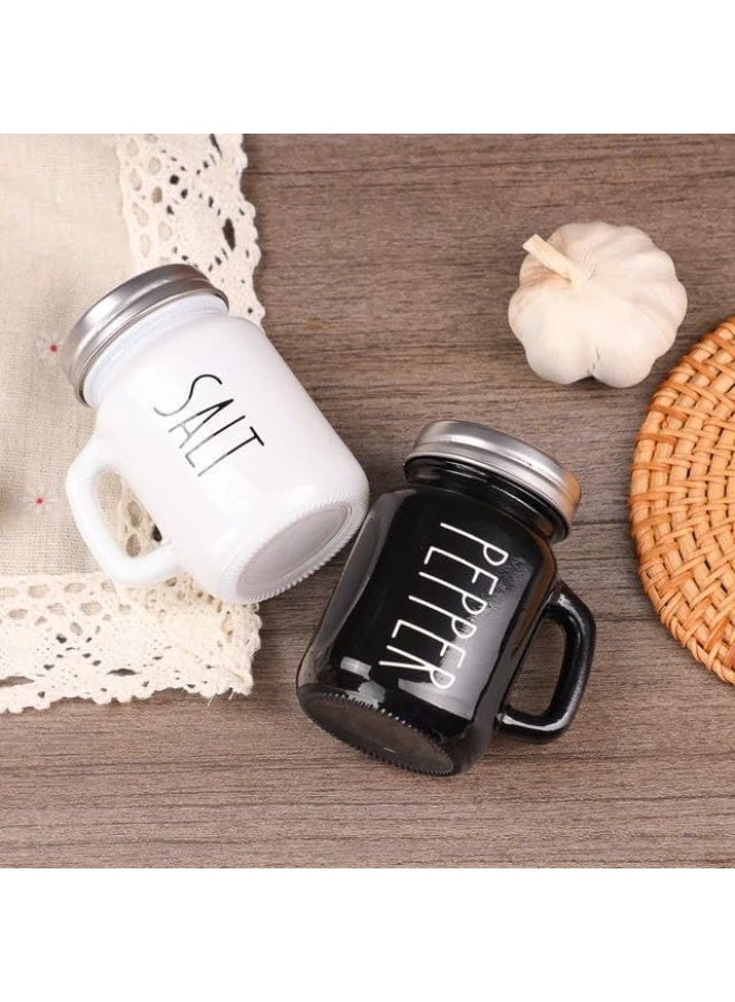 Salt and Pepper Shaker Set, Mug Shape with Handle, Glass Material, 1 Piece, 118ml Capacity  - Image 1