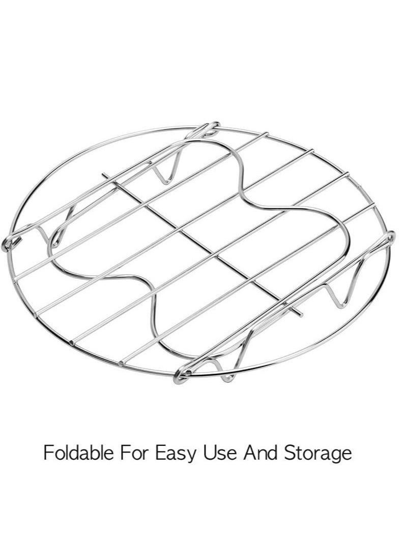 Y&D - For Instant Pot 3 Qt Cooker Steamer Rack Trivet with Handles for Pot, Alamic Electric Pressure Cookers - Image 1