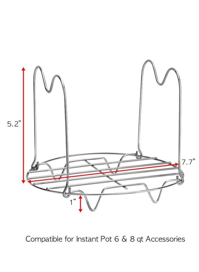 Y&D - For Instant Pot 3 Qt Cooker Steamer Rack Trivet with Handles for Pot, Alamic Electric Pressure Cookers - Image 1