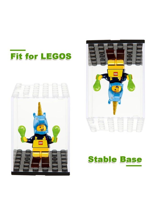 MUXHEL 24 Pcs Minifigure Display Case, Acrylic Small Action Figure Toys Storage Case, 2.7”×1.9”×1.9” Stackable Building Block Display Case for Minifigure, Action Figures - Image 5