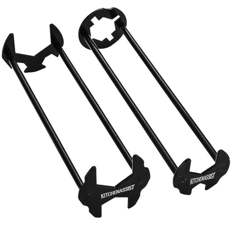 KITCHENASSIST 2pcs Basin Wrench Multifunctional Sink Wrench 7 Sizes Faucet Tool Four-jaw Hex Spanner Universal Plumbers Tool for Tight Spaces Kitchen Bathroom Home - Image 1