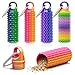 Omilly 4 Pack Little Ouchies Pain Fidget Toy with Adjustable Weight Carabiner 3D Printed Spiky Sensory Keychain for Anxiety Relief and Focus Portable Stress Relief Tool for Adults Teens Skin Picking - Image 2
