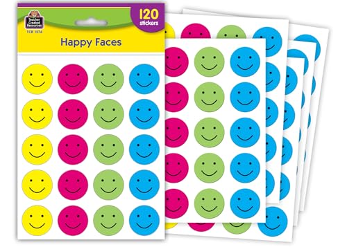 Teacher Created Resources Happy Faces Stickers, Multi Color (1274) - Image 5