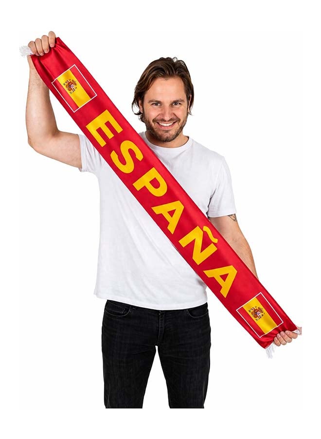 Toyland Spain Country Flag Soccer Scarf for Football Fan Match Day Cheering Support - Image 2