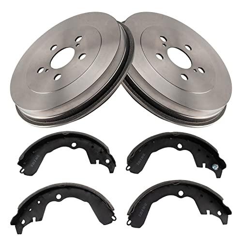 TRQ Rear Brake Shoe & Drum Kit Compatible with 2003-2008 Pontiac Vibe Toyota Matrix - Image 1