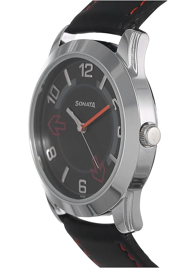 Sonata Yuva Analog Black Dial Men Watch Nm7924Sl04 Nn7924Sl04 - Image 2