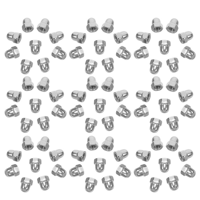 60pcs M5 Stainless Steel Cap Nuts Hex Dome Head Bolts Protective Cover Caps for Fence Posts Exhaust and Car Bolt Nut Protection Indoor Outdoor Use - Image 1
