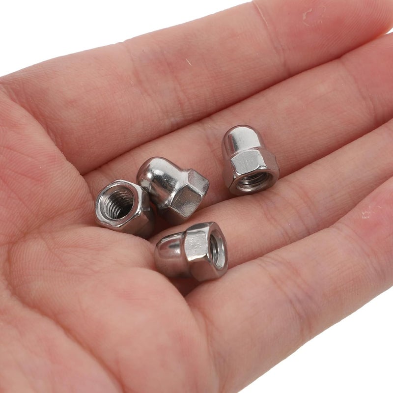 60pcs M5 Stainless Steel Cap Nuts Hex Dome Head Bolts Protective Cover Caps for Fence Posts Exhaust and Car Bolt Nut Protection Indoor Outdoor Use - Image 3