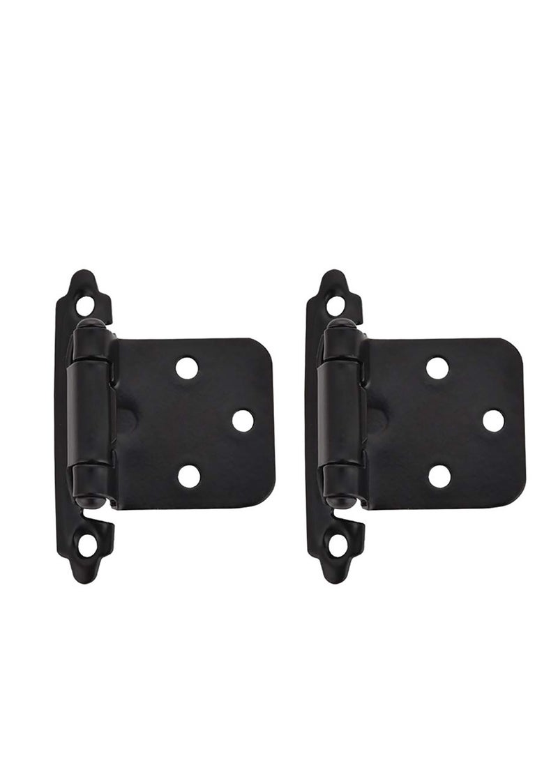 1/2 Inch Overlay Cabinet Door Hinges Flush Cabinet Hinges 2 Pack Matte - Image 1