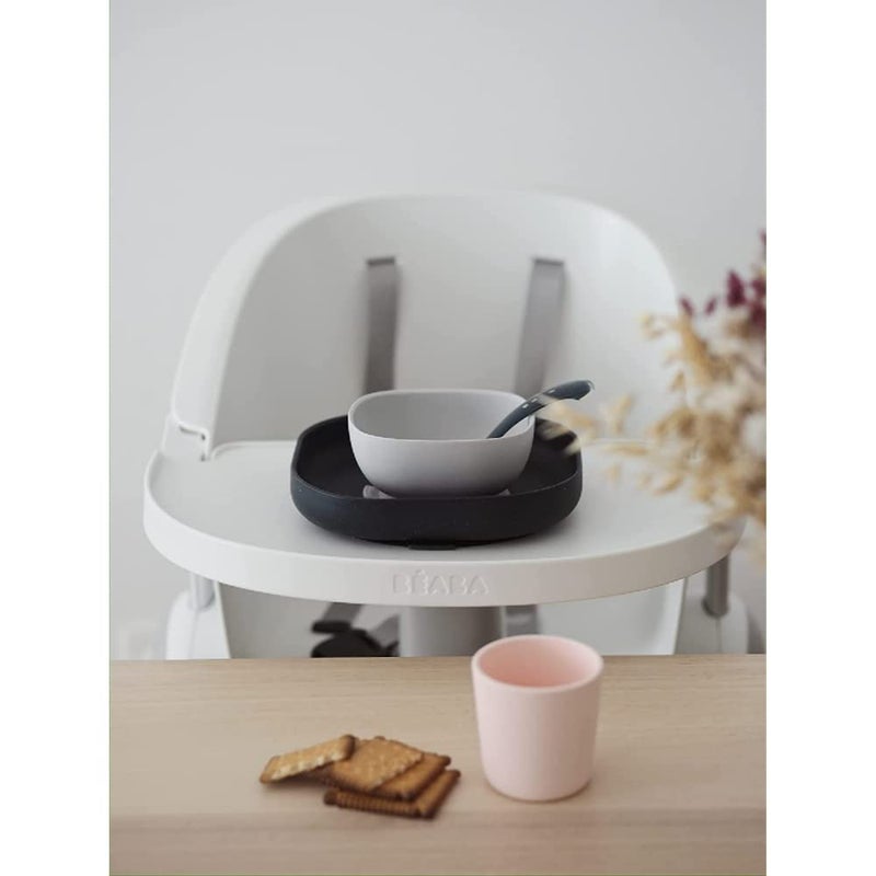 Baba Beaba Silicone 4 Piece Baby Meal Set – Suction Plate, Suction Bowl, Anti-Slip Cup & 2nd Stage Spoon, Non-Slip, Easy to Clean, BPA-Free Baby Feeding Set for Mess-Free Mealtime Essentials, 4M+ - Image 3