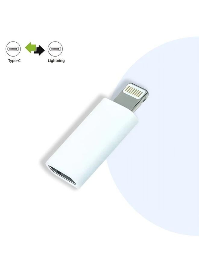 White USB C to Lightning Adapter 3 Pack High Speed Compatible with iPhone iPad - Image 4