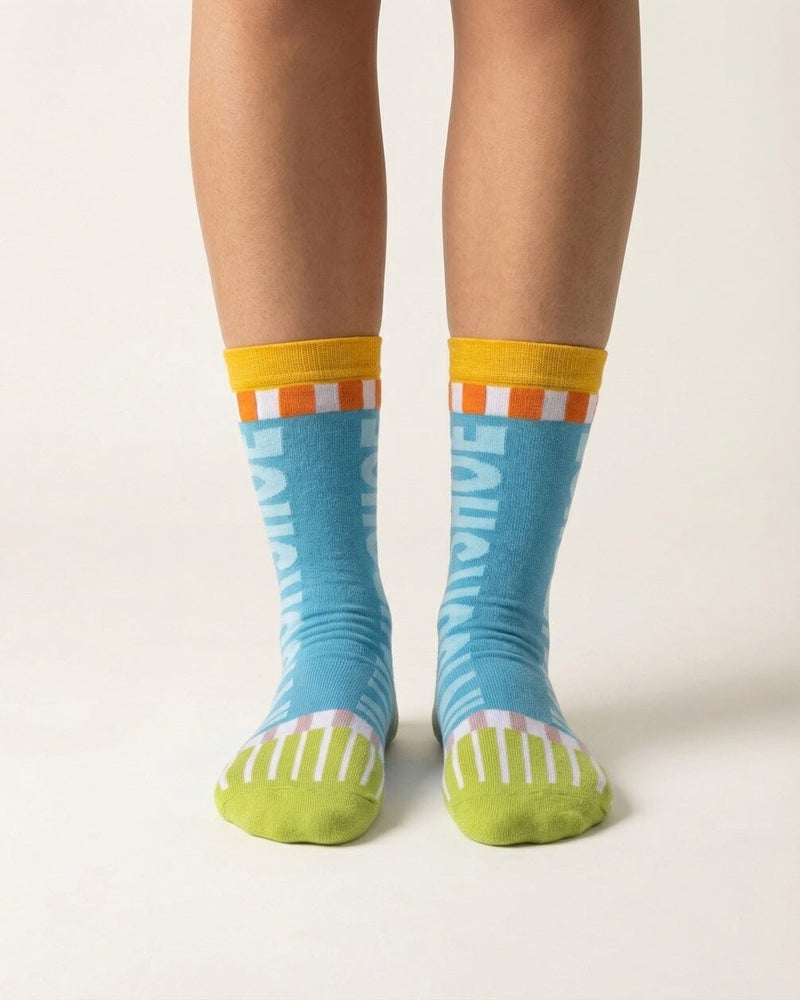 In Your Shoe Party Blues Neck Socks - Image 4