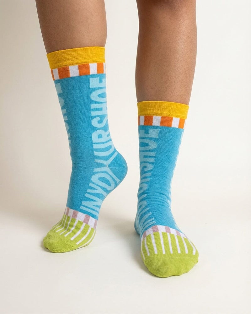 In Your Shoe Party Blues Neck Socks - Image 5