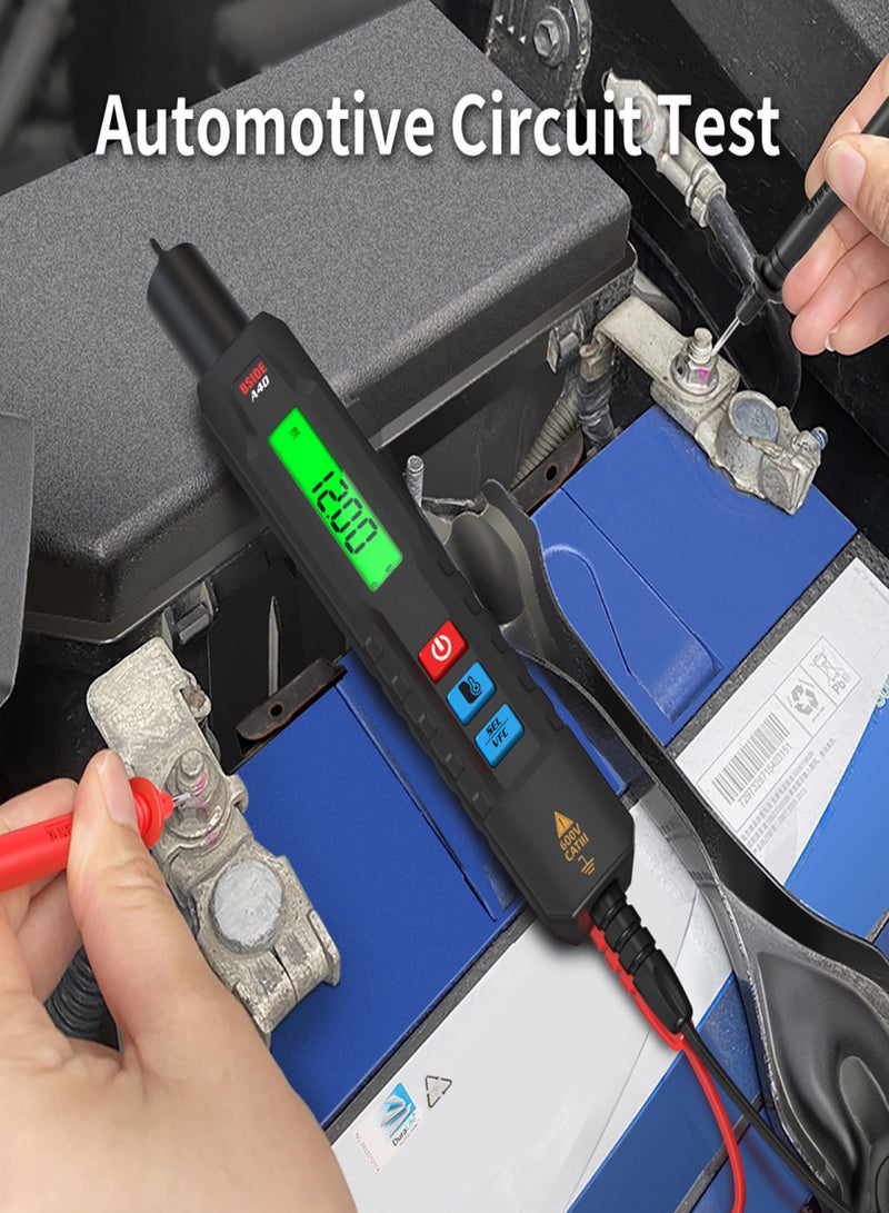 بي سايد جهاز قياس متعدد رقمي احترافي لقياس الجهد ومقاومة التردد ودرجة الحرارة واختبار الاستمرارية وكاشف درجة الحرارة وجهاز اختبار متعدد بشاشة إضاءة خلفية رقمية وجهاز اختبار VFC - Image 3