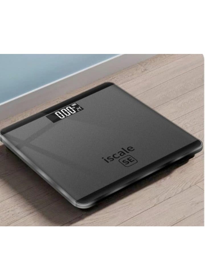 آي سكيل ميزان حمام رقمي لقياس وزن الجسم ميزان دقيق للمساعدة في فقدان الوزن يتميز بقياسات عالية الدقة وتحمل وزن يصل إلى 180 كجم مزود بتقنية التشغيل عند الوقوف - Image 3