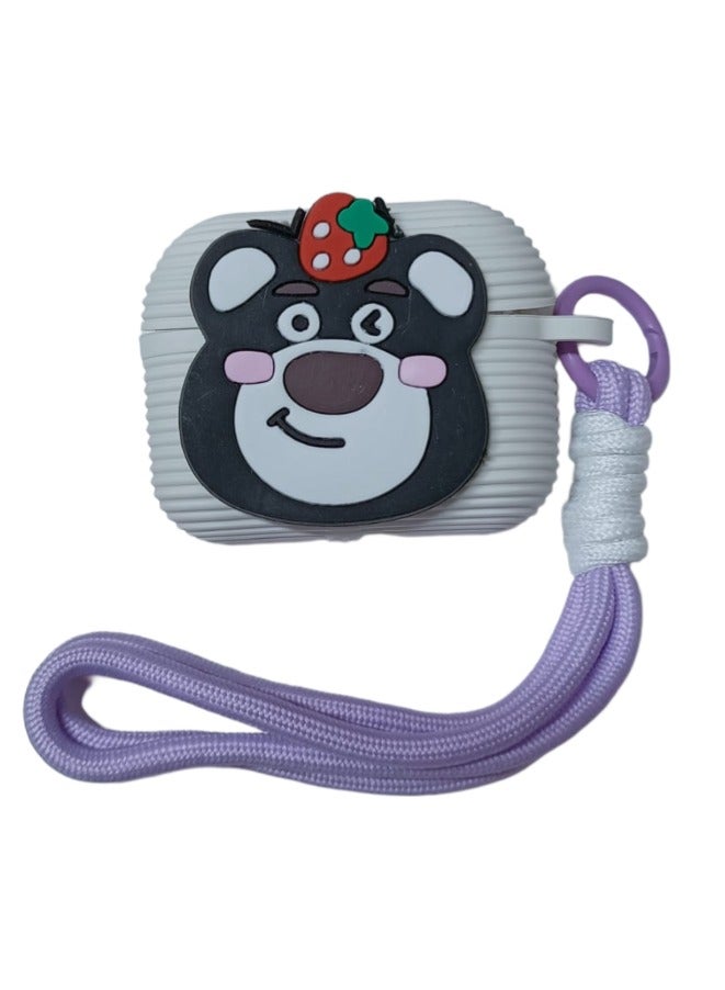 Cute Teddy Case for Airpod Pro/Pro 2 Gen (2022), 3D Cartoon Airpod Case Kawaii Case Silicone Case with Keychain Wireless Charging Case Silicone Shell Anti-Fall Cases for Boys Girls Kids Teen  - Image 1