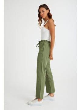 1Tarz 1Style Barbora Linen Casual Trousers with Waist Tie LN14HAKI10  - Image 2