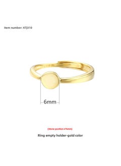 Generic S925 Silver Ring Empty Topping Head With Needle Multi-stone Silver Ring Holder For Men And Women Ring Holder Diy Beeswax Round Bead Ring Holder 
