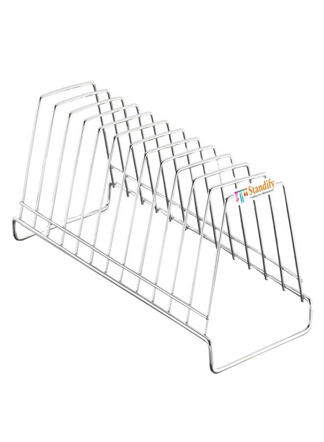 STANDIFY FineArts® Big Plate Stainless Steel Stand Heavy Duty, Rust-Proof Durable, Stable, for Indoor & Outdoor Home & Kitchen Use. - Image 2