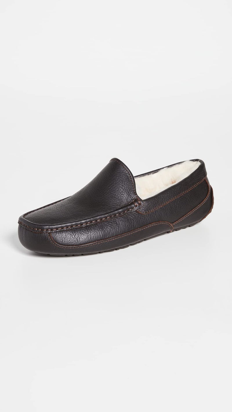 UGG Men's Ascot Slipper, China Tea Leather, 09 - Image 2