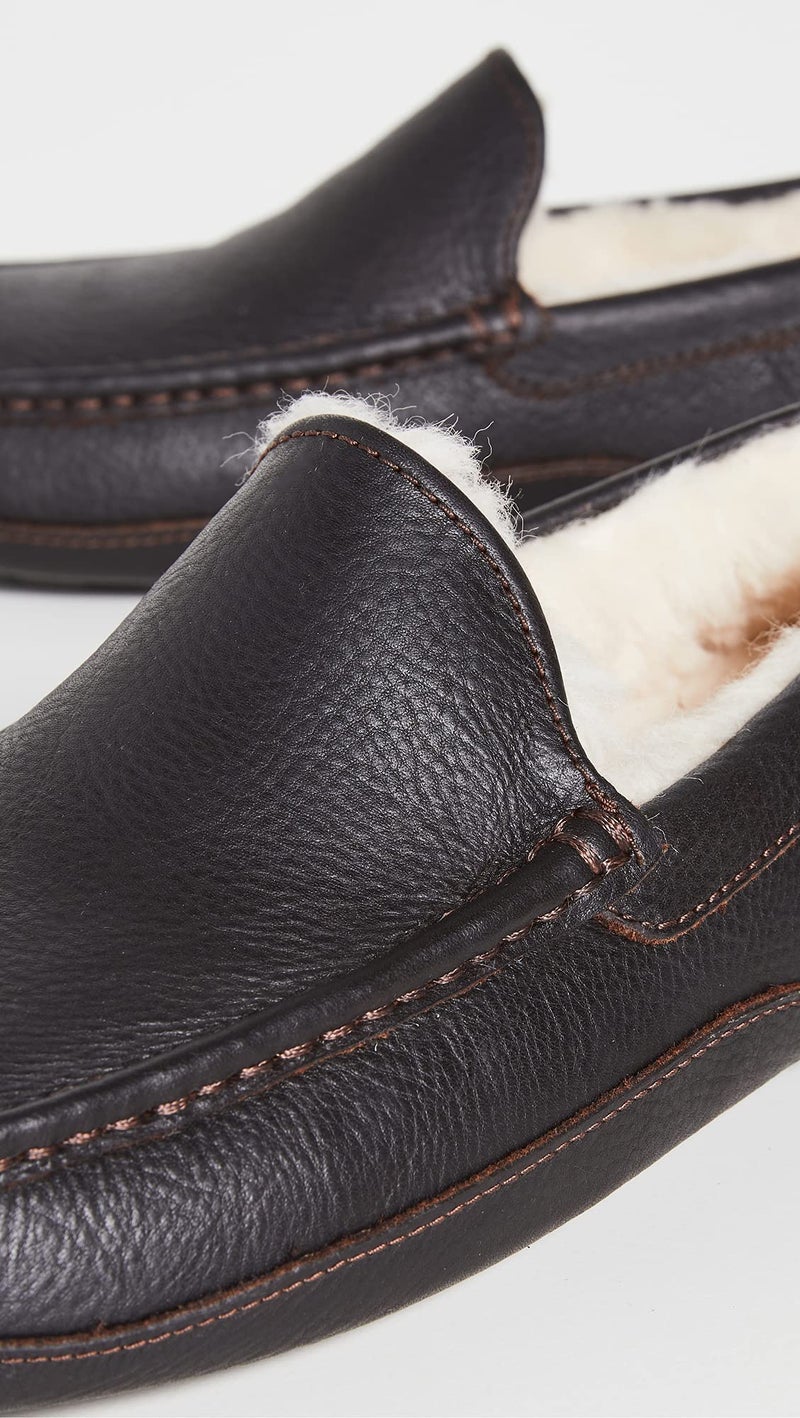 UGG Men's Ascot Slipper, China Tea Leather, 09 - Image 3