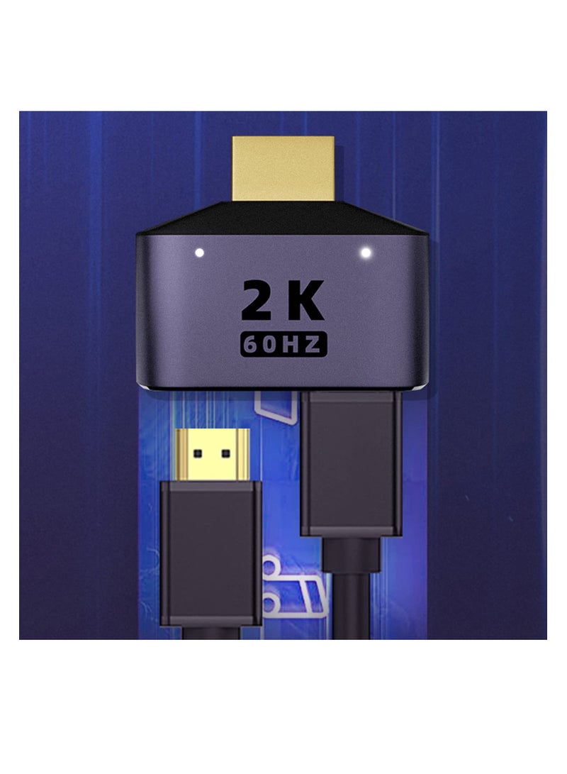 Excefore HDMI Splitter 1 in 2 Out 2K, Splitter for FullHD 2K@60HZ, 1X2 HDMI Splitter for Dual Monitors Duplicate/Mirror, 1920x1080 3D Splitter, 1 Source to 2 Displays, Suitable for various HDMI-source devices  - Image 5