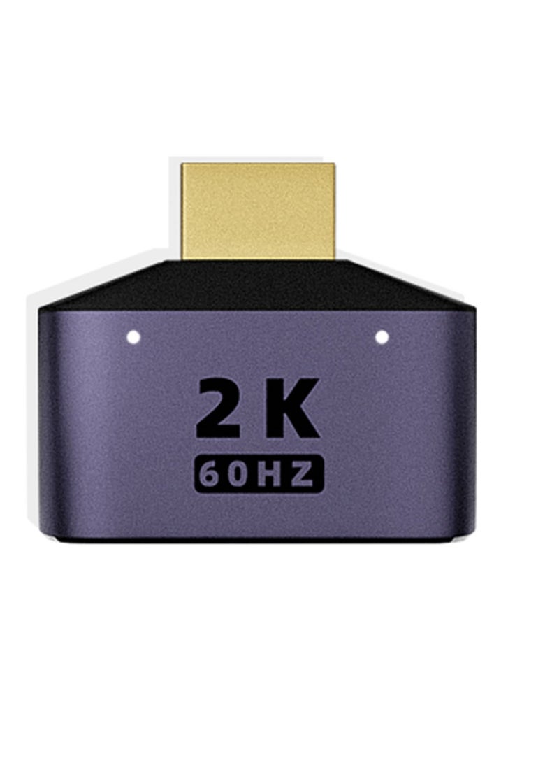 Excefore HDMI Splitter 1 in 2 Out 2K, Splitter for FullHD 2K@60HZ, 1X2 HDMI Splitter for Dual Monitors Duplicate/Mirror, 1920x1080 3D Splitter, 1 Source to 2 Displays, Suitable for various HDMI-source devices  - Image 1
