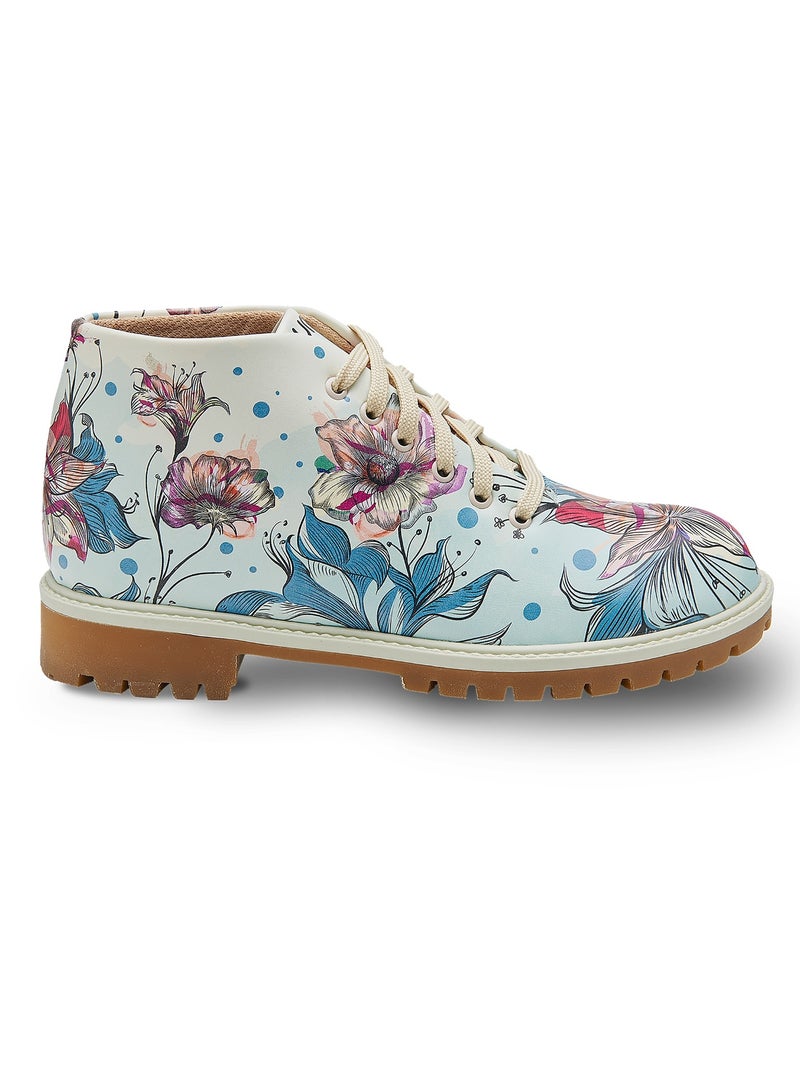 Mumka Multicolor Flowers Boots - Image 1