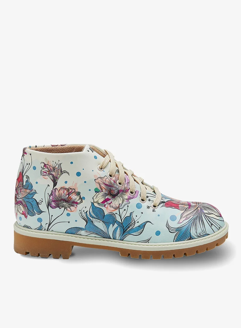 Mumka Multicolor Flowers Boots