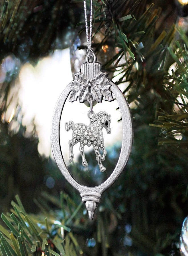 Inspired Silver - Galloping Horse - Silver Christmas Ornament - Unique Charm Christmas Tree Ornament - Holiday Hanging Decoration - Image 3