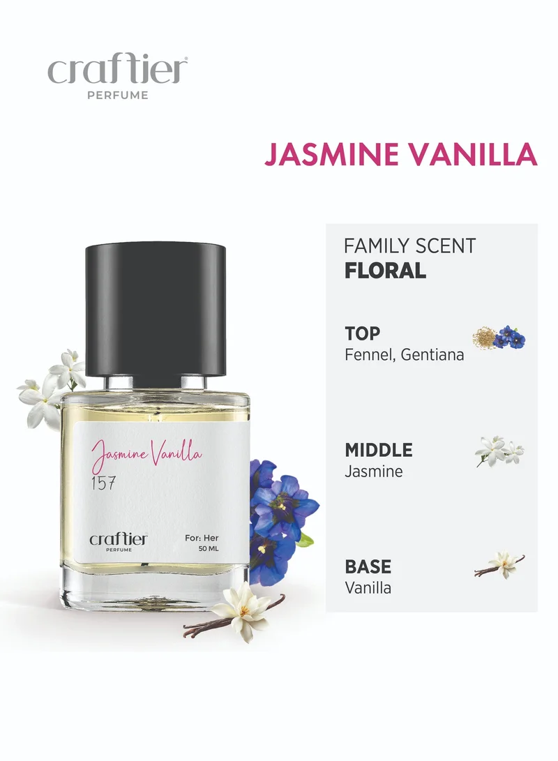 Craftier Perfume Inspired-Good Fortune for Women JASMINE VANILLA - Inspired of-GOOD FORTUNE, Eau De Parfum for Women - 50ml, Long Lasting Floral Fragrance Upto 8 Hrs, Travel Size Women's Perfume for Women | Best Price UAE