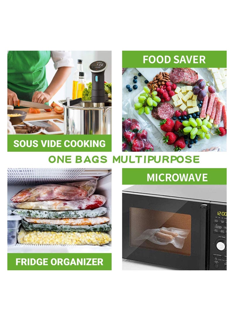 Vacuum Sealer Bags 2 Rolls Textured Vacuum Sealer Bags for Food Saver Great for vac storage Food Saver Vacuum Sealer Bags Rolls 22 * 500CM(8.7*Long200INCH)