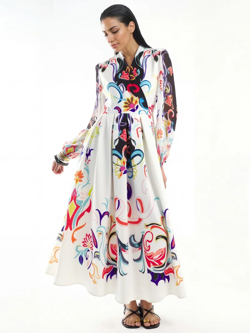 Jennyfer Floral Print Maxi A-Line Dress