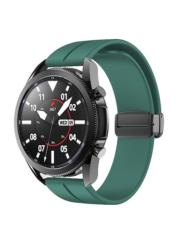 سوار ساعة سيليكون بإبزيم مغناطيسي مقاس 22 مم متوافق مع حزام 22 مم متوافق مع ساعة Xiaomi Redmi Watch 5 Active/Redmi Watch 5 Lite، 22 مم لـ - ساعة ذكية - - (حزام فقط) أخضر - Image 4