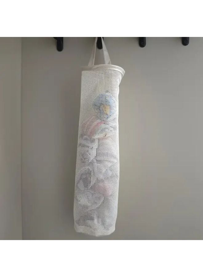 Wall Mounted Kitchen Storage Bag Large Capacity Mesh Design Transparent Material Small With Hook - Image 1