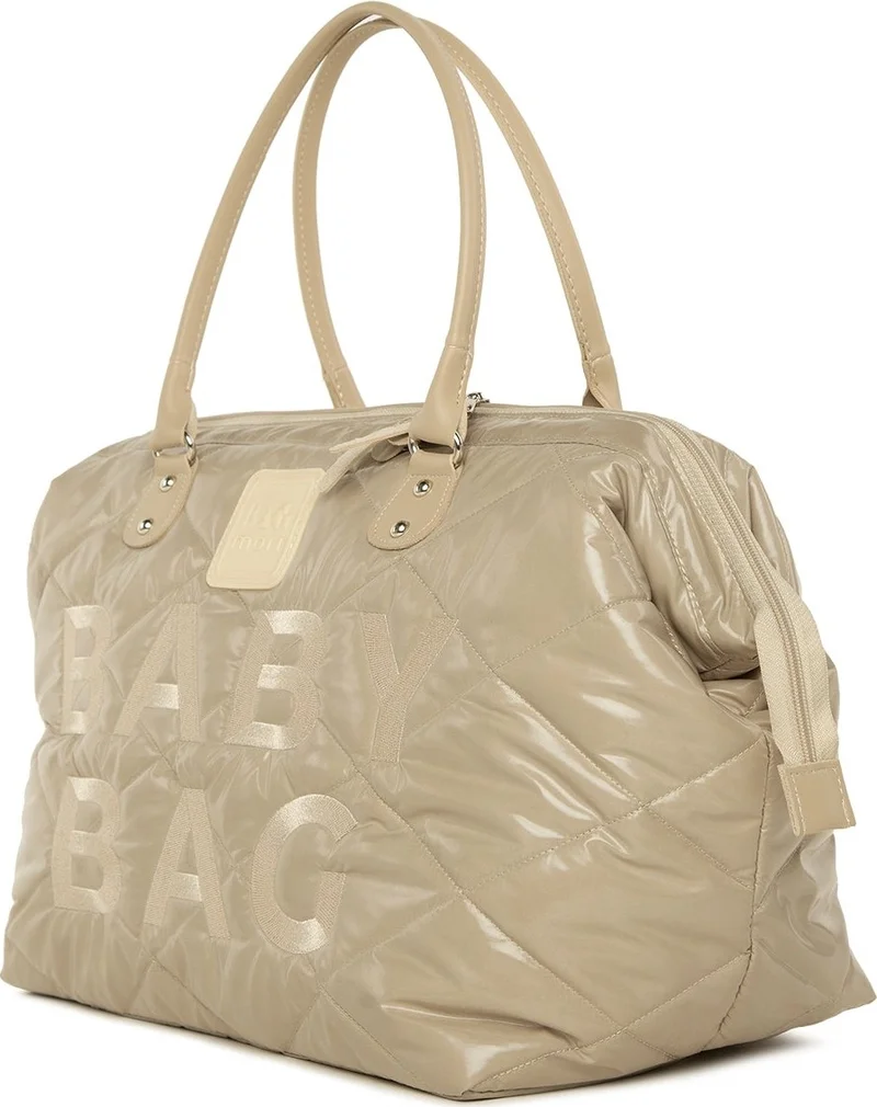 Bagmori Mink Baby Bag Embroidered Puff Inflatable Mother Baby Care Bag
