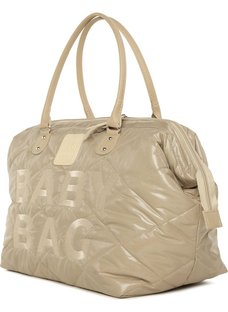 Bagmori Mink Baby Bag Embroidered Puff Inflatable Mother Baby Care Bag  - Image 3