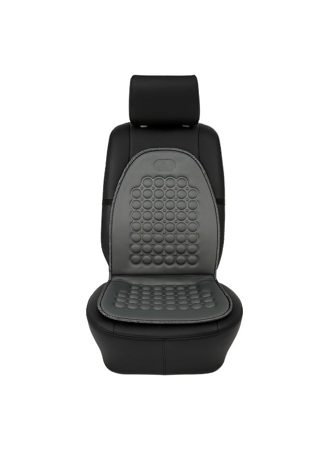 MOB Car Seat Cushion for Car SUV Truck Universal Fit Orthopedic PU Leather Seat Pad with Magnetic Therapy, Breathable Comfort, Anti-Slip Straps, Massage Design for Pain Relief, Office & Home Chair Use, CU-111 - Image 5