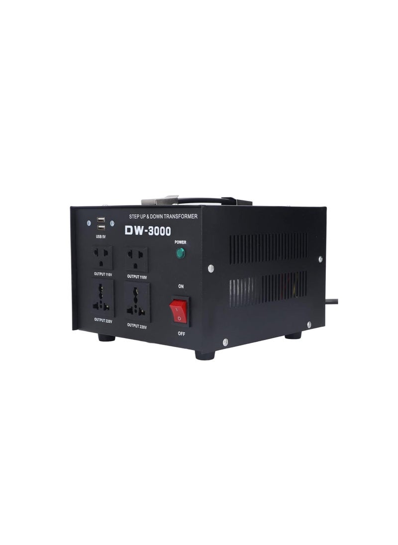 silvercnc - Voltage Converter Transformer 3000W Multiple Step Up AC Voltage Converter for Various Electrical Appliances (US Plug) - Image 1